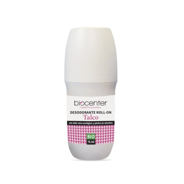 Desodorante Natural Roll-on - Talco - Ecológico y Vegano de 75 ml. de Biocenter